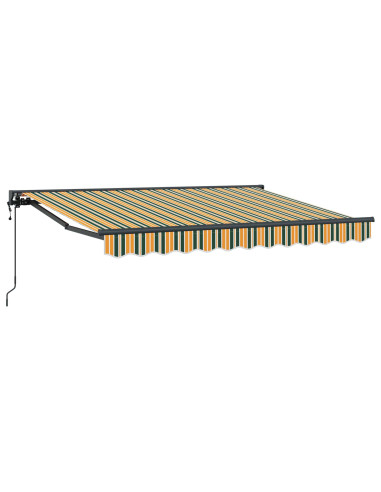 Tettuccio Elettrico Retrattile Verde e Giallo 2,5 x 2 m