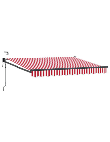 Tettuccio Elettrico Retrattile Rosso e bianco 3 x 2,5 m