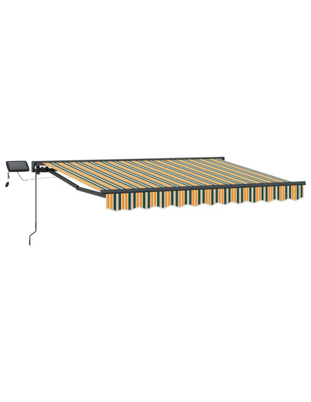 Cornice per Tenda Manuale con LED Verde e Giallo 3 x 2,5 m