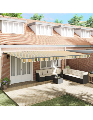 Tenda Retrattile Verde e giallo 600 × 350 cm