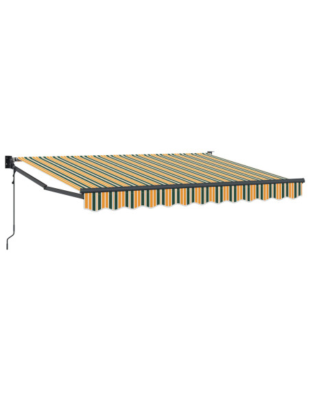 Tettuccio Elettrico Retrattile Verde e Giallo 3,5 x 2 m