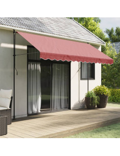 Tessuto di Ricambio per Mantovana Tenda Strisce Bordeaux 3,5 m