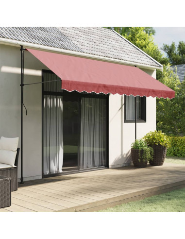 Tessuto di Ricambio per Mantovana Tenda Strisce Bordeaux 3,5 m