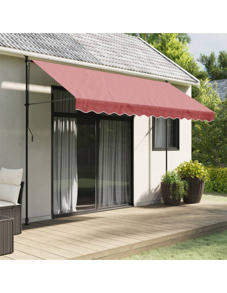 Tessuto di Ricambio per Mantovana Tenda Strisce Bordeaux 3,5 m