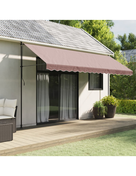 Tessuto di Ricambio per Mantovana da Tenda Strisce Marroni 4,5m