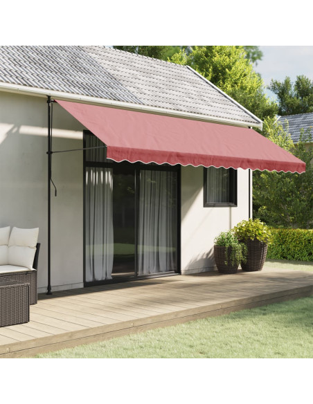 Tessuto di Ricambio per Mantovana Tenda Strisce Bordeaux 4,5 m