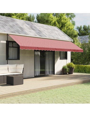 Tessuto di Ricambio per Mantovana da Tenda Strisce Bordeaux 6 m