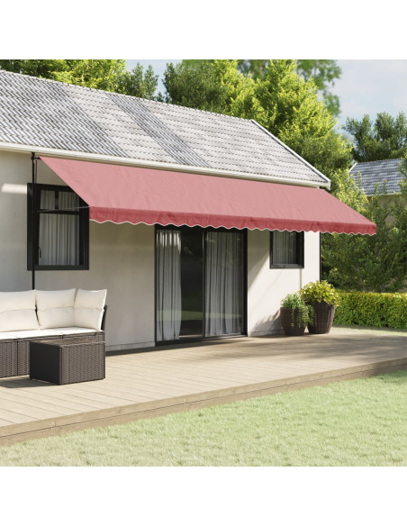 Tessuto di Ricambio per Mantovana da Tenda Strisce Bordeaux 6 m