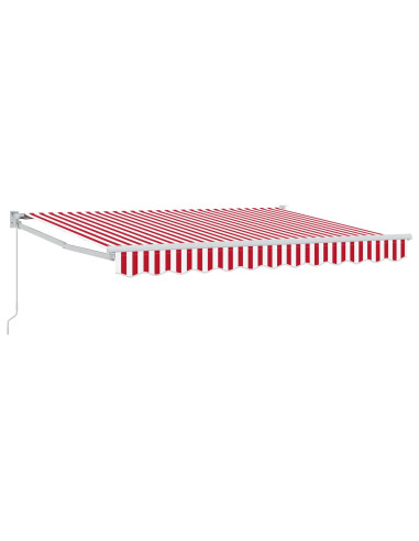 Tenda retrattile manuale Rosso e Bianco 2,5 x 2 m