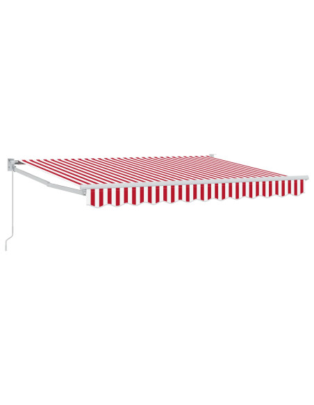 Tenda retrattile manuale Rosso e Bianco 2,5 x 2 m
