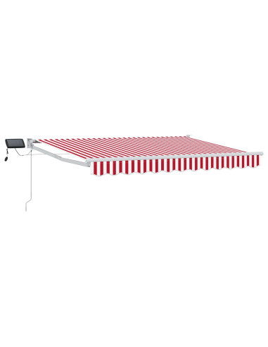 Tenda retrattile manuale con LED Rosso e Bianco 3 x 2,5 m
