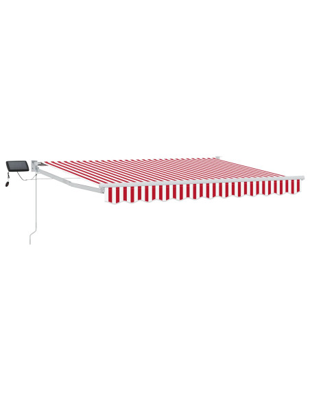 Tenda retrattile manuale con LED Rosso e Bianco 3 x 2,5 m