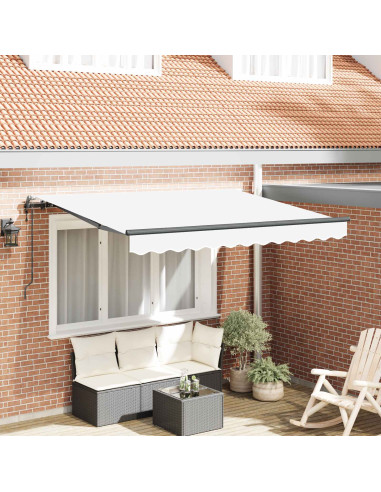 Tenda Retrattile Bianco 250 x 200 cm Tessuto