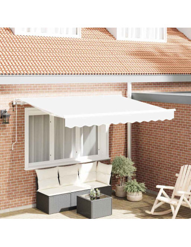 Tenda Retrattile Bianco 300 x 200 cm Tessuto