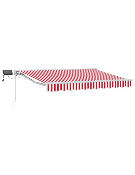 Cornice per Tenda Manuale con LED Rosso e Bianco 2,5 x 2 m