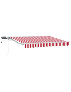 Cornice per Tenda Manuale con LED Rosso e Bianco 3 x 2,5 m