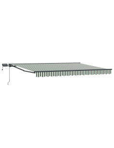 Cornice per Tenda Manuale con LED Verde e Bianco 4 x 2 m