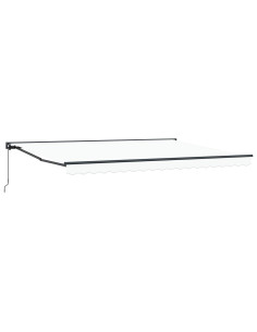 Tenda retrattile manuale Bianco 5 × 3,5 m