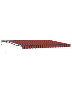Cornice per Tenda Manuale con LED Arancione e Nero 4,5 × 3,5 m