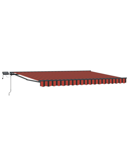 Cornice per Tenda Manuale con LED Arancione e Nero 4,5 × 3,5 m