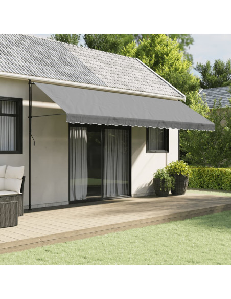 Tessuto di Ricambio per Mantovana da Tenda Strisce Antracite 5m