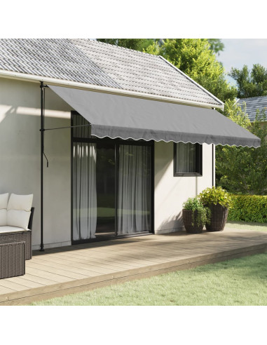 Tessuto di Ricambio per Mantovana Tenda Strisce Antracite 4,5m