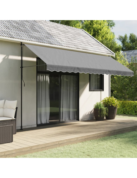 Tessuto di Ricambio per Mantovana Tenda Strisce Antracite 4,5m