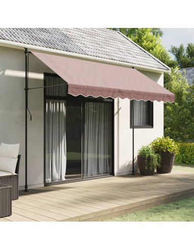 Tessuto di Ricambio per Mantovana da Tenda Strisce Marroni 3 m