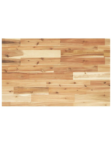 Piano Tavolo Rettangolare 60x50x4cm in Legno Massello di Acacia