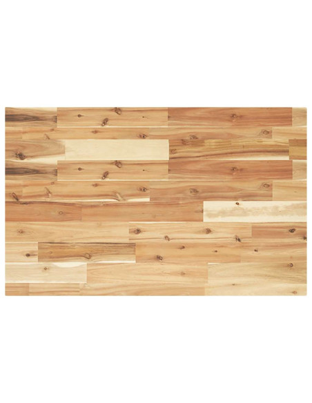 Piano Tavolo Rettangolare 60x50x4cm in Legno Massello di Acacia