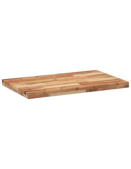 Piano Tavolo Rettangolare 60x50x4cm in Legno Massello di Acacia