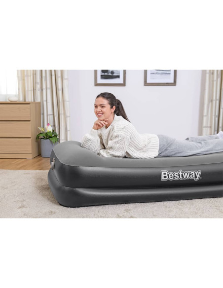Bestway Materasso Gonfiabile Fioccato con Pompa Aria 191x97x46 cm