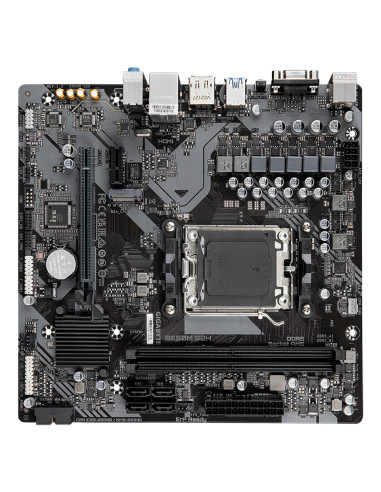GIGABYTE B650M S2H Scheda madre - AMD Ryzen serie 9000, VRM a 5+2+2 fasi, fino a 6400 MHz DDR5 (OC), 1xPCIe 4.0 M.2, LAN GbE, US