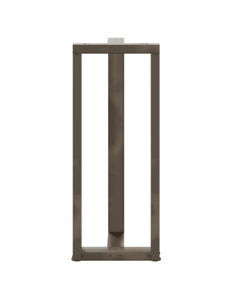 Gambe per tavolo da bar a forma di T 2 pz nere 40x35x(100-101) cm in acciaio