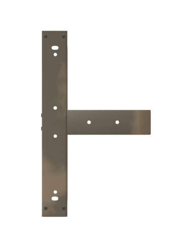 Gambe per tavolo da bar a forma di T 2 pz nere 60x35x(100-101) cm in acciaio