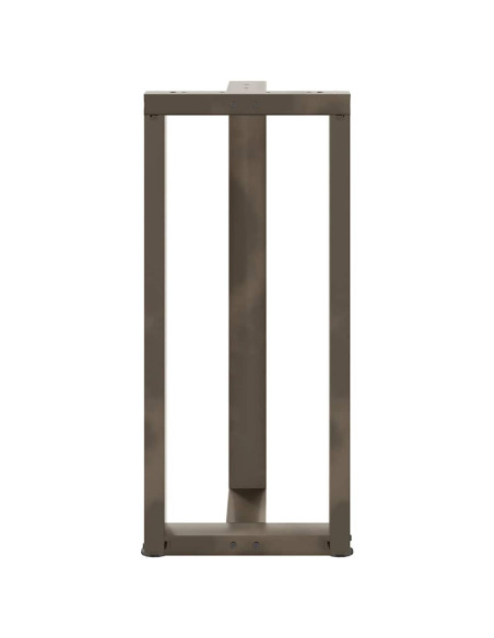 Gambe per tavolo da bar a forma di T 2 pz nere 50x35x(90-91) cm in acciaio