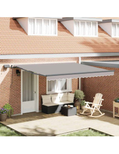 Tenda Retrattile Grigio chiaro 400 ×350 cm Tessuto