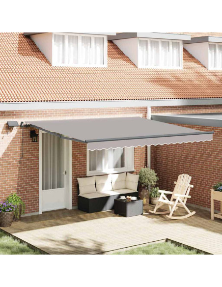 Tenda Retrattile Grigio chiaro 400 ×350 cm Tessuto