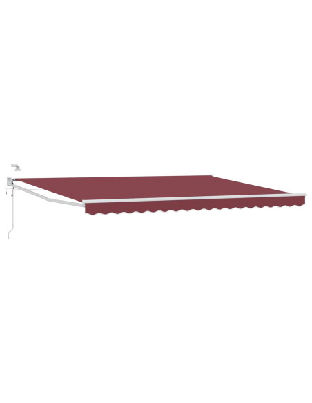 Tenda Elettrica con Rosso Borgogna 4 x 2 m Alluminio