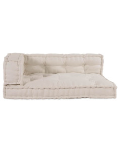 Cuscino per Divano Pallet 3 pcs Crema 120 x 80 x 34 cm Tessuto 2