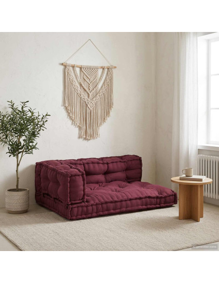 Cuscino per Divano Pallet 3 pcs Bordeaux 120 x 80 x 38 cm