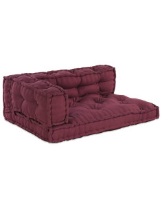 Cuscino per Divano Pallet 3 pcs Bordeaux 120 x 80 x 38 cm 2