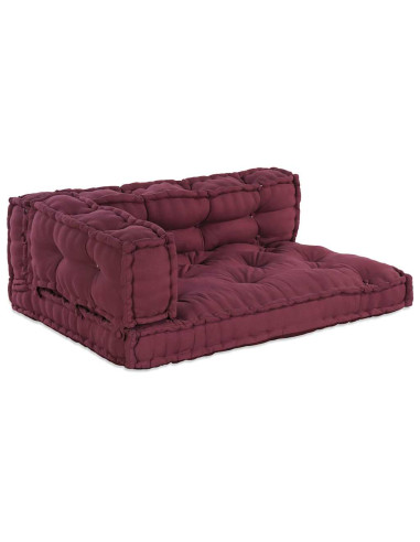 Cuscino per Divano Pallet 3 pcs Bordeaux 120 x 80 x 38 cm