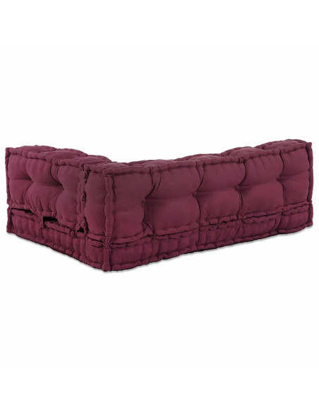 Cuscino per Divano Pallet 3 pcs Bordeaux 120 x 80 x 38 cm