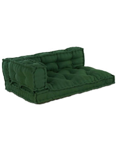Cuscino per Divano Pallet 3 pcs Verde 120 x 80 x 38 cm Tessuto 2