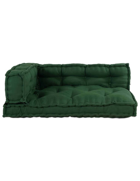 Cuscino per Divano Pallet 3 pcs Verde 120 x 80 x 38 cm Tessuto