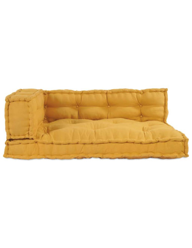 Cuscino per Divano Pallet 3 pcs Giallo 120 x 80 x 38 cm Tessuto