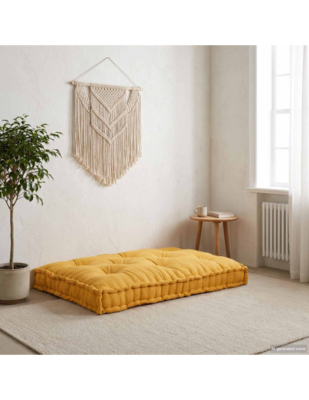 Cuscino per Divano Pallet Giallo 120 x 80 x 12 cm Tessuto