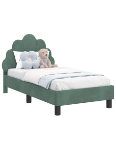 Struttura letto per bambini con testata Verde Mare 70 x 140 cm 2