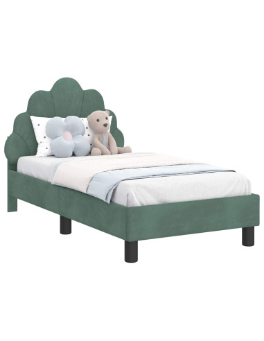 Struttura letto per bambini con testata Verde Mare 70 x 140 cm